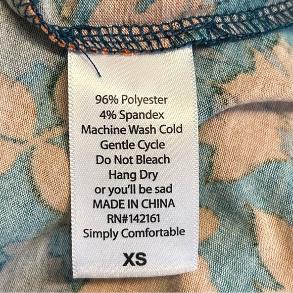 NEW LuLaRoe Julia Bodycon Stretch Jersey Knit Dress Women’s SZ XS Green Floral - Picture 8 of 8